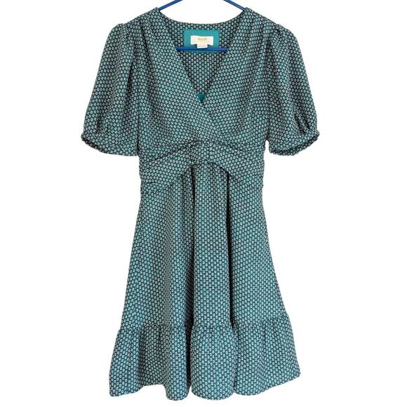 Anthropologie Maeve Keily Belted Dress Knee Length Preppy Classic Retro 00P - Picture 1 of 7